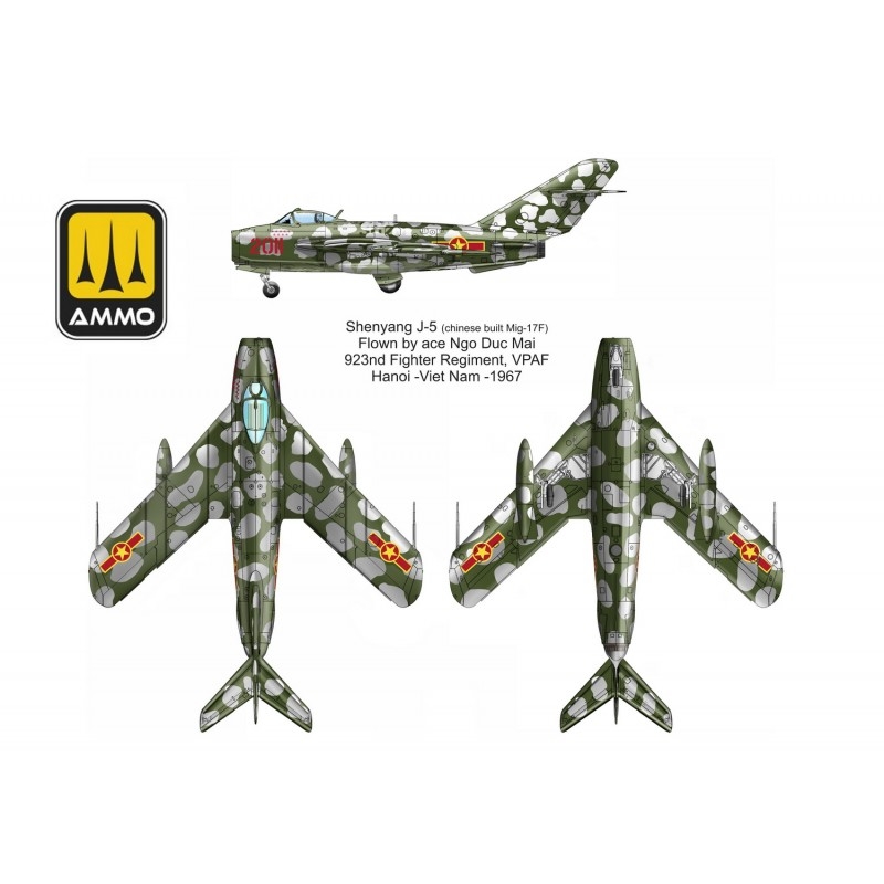 AMMO Brasil | A.MIG-8514 1/48 MIG-17F Shenyang J-5 Vietnam-China