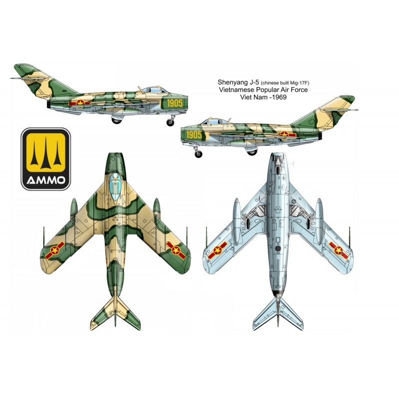 AMMO Brasil | A.MIG-8514 1/48 MIG-17F Shenyang J-5 Vietnam-China