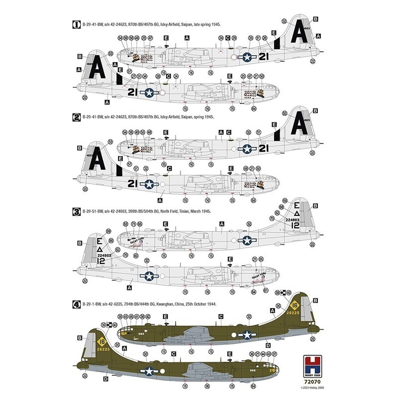 BOEING Bー29A SUPERFORTRESS 1/72スケール Academy : USAAF B-29A : 1/72 Scale Model : In Box Review