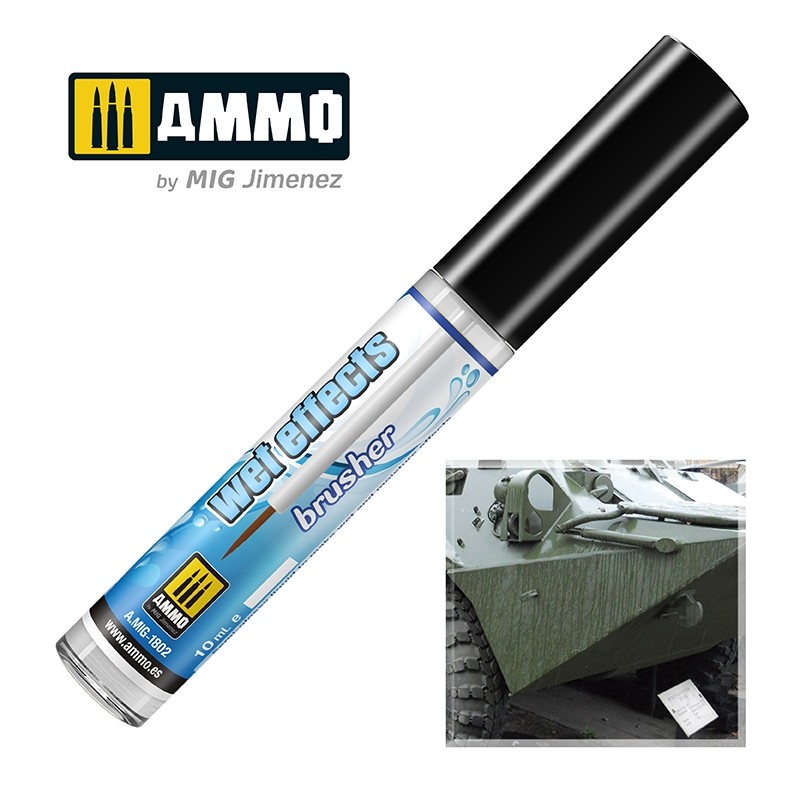 Ammo By Mig Jimenez Wet Effects Fluid - 35ml Bottle For Model Weathering, Creates Water & Damp Look On Miniatures & Dioramas