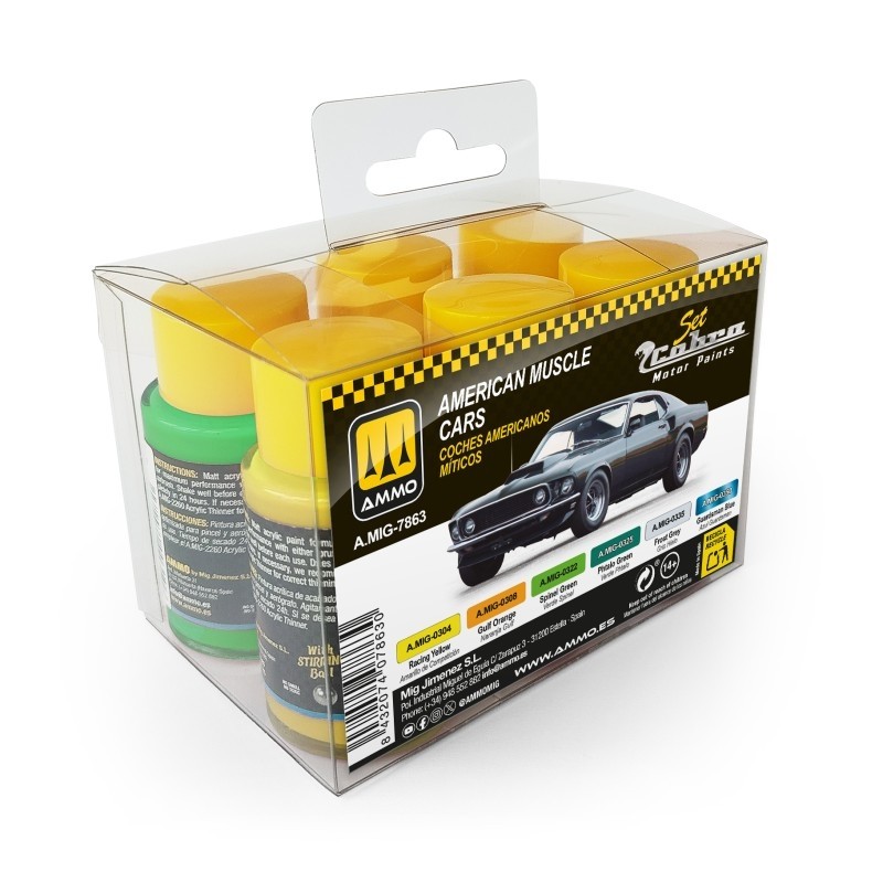 AMMO Brasil | A.MIG-7863 Cobra Motor American Muscle Cars Set