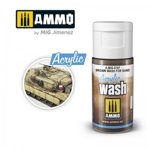 A.MIG-0707 ACRYLIC WASH Brown Wash for Sand