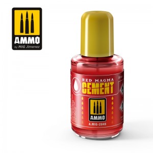 A.MIG-2046 RED MAGMA CEMENT (polyester plastic glue) 30ml