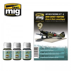 A.MIG-7422 WW II SOVIET AIRPLANES (Green & Black camouflages)
