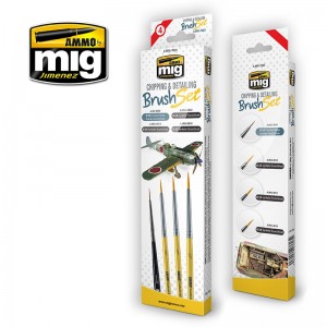 A.MIG-7603 CHIPPING AND DETAILING BRUSH SET